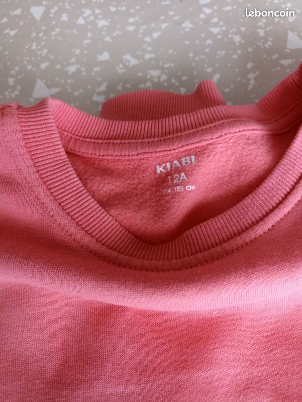Sweat-shirt rose 12 ans (image 2)
