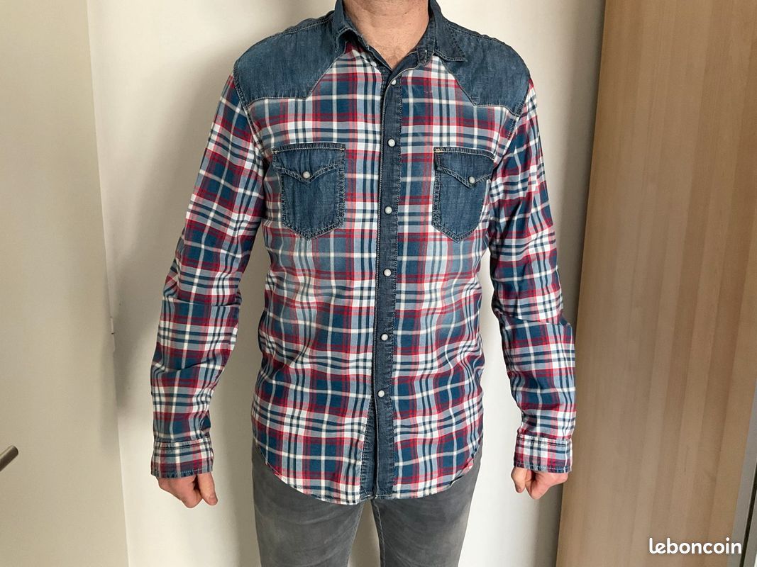 Chemise homme à carreaux Zara (image 1)
