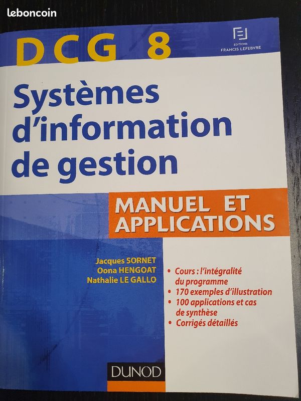 LIVRE DCG DUNOD - UE 8 Systèmes d'information et gestion - Manuel (image 2)