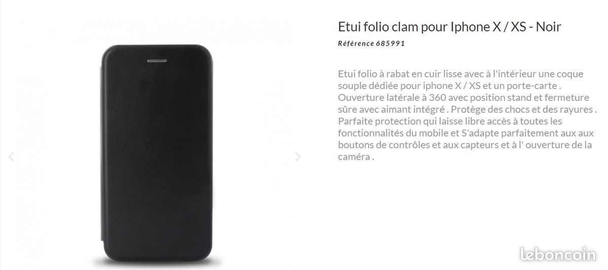 Etui Folio Iphone X/XS Neuf (image 2)