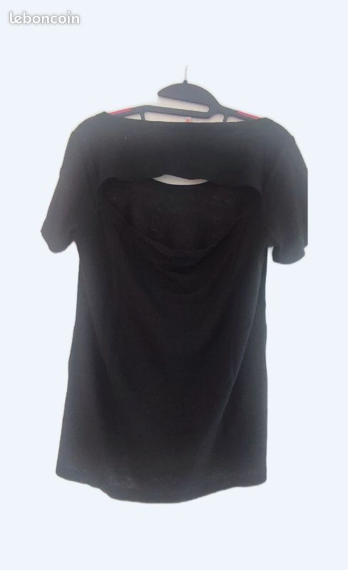 Tee-shirt noir en lin COP COPINE, taille L 40/42, excellent état (image 1)