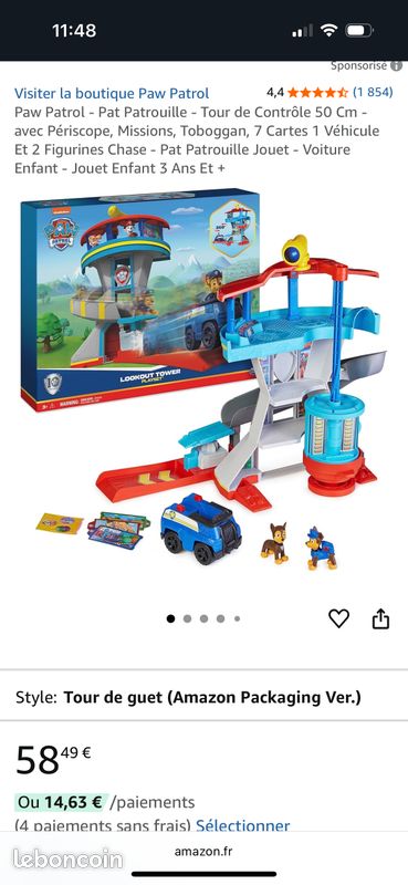 Tour De Contrôle Pat Patrouille 50cm - Avec Périscope, Toboggan, Figurines Chase Et Missions Interactives