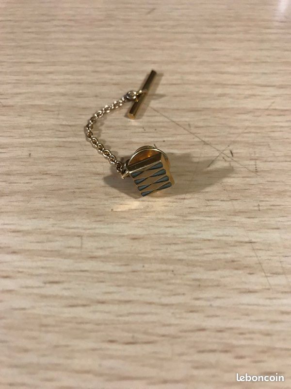 ANCIEN BIJOU EPINGLE Pince Cravate avec poinçon années 60-70 EUR 12,00