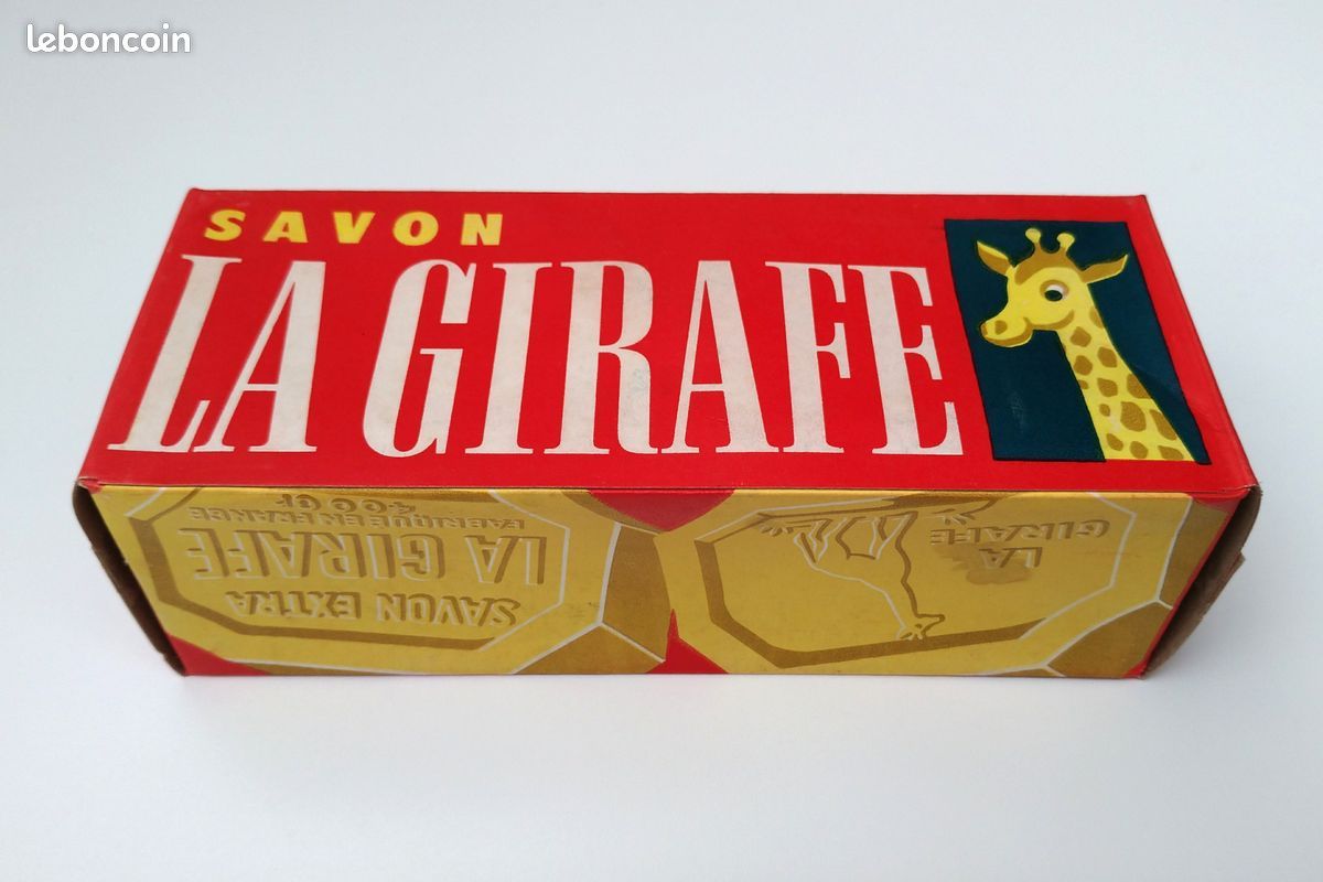Ancienne boite de savon La Girafe Savonneries Lever Paris des années 1950 (image 3)
