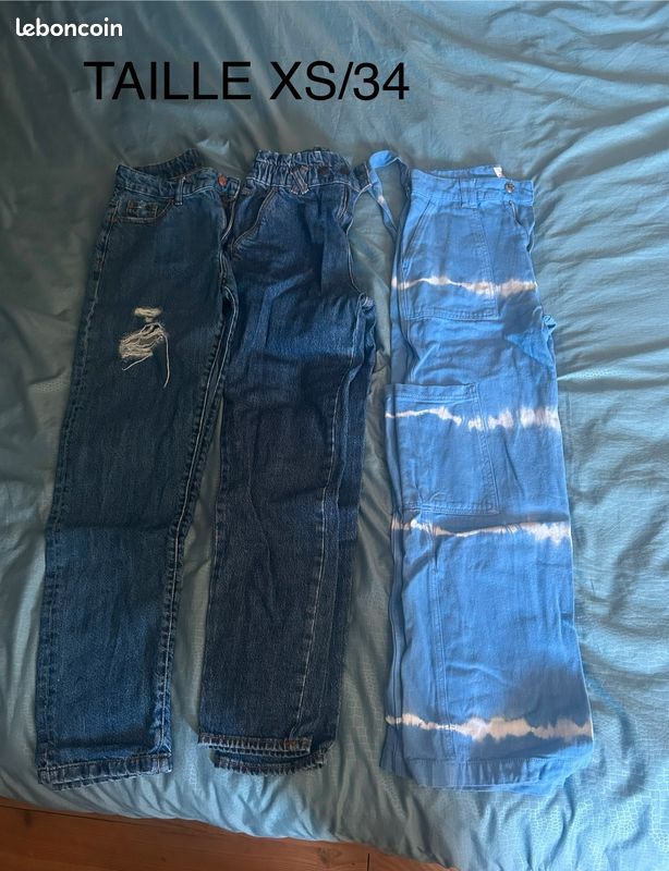 Lot de 3 jeans taille 34 xs (image 1)