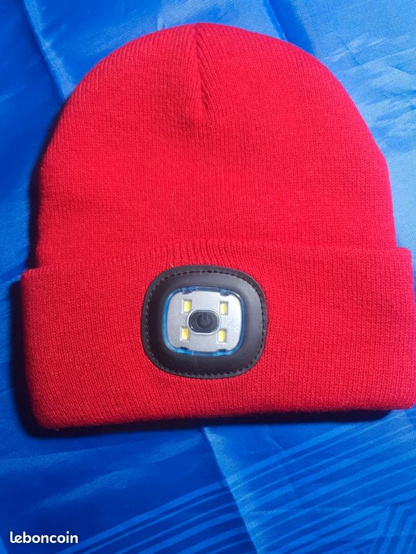 Bonnet d'hiver pour hommes et femmes, avec lumière LED, tricoté, Rechargeable, pour course de nuit, pêche, équitation, sport, adolescents (image 2)