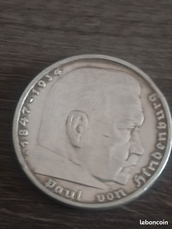Pièce allemande en argent 5 mark (image 7)
