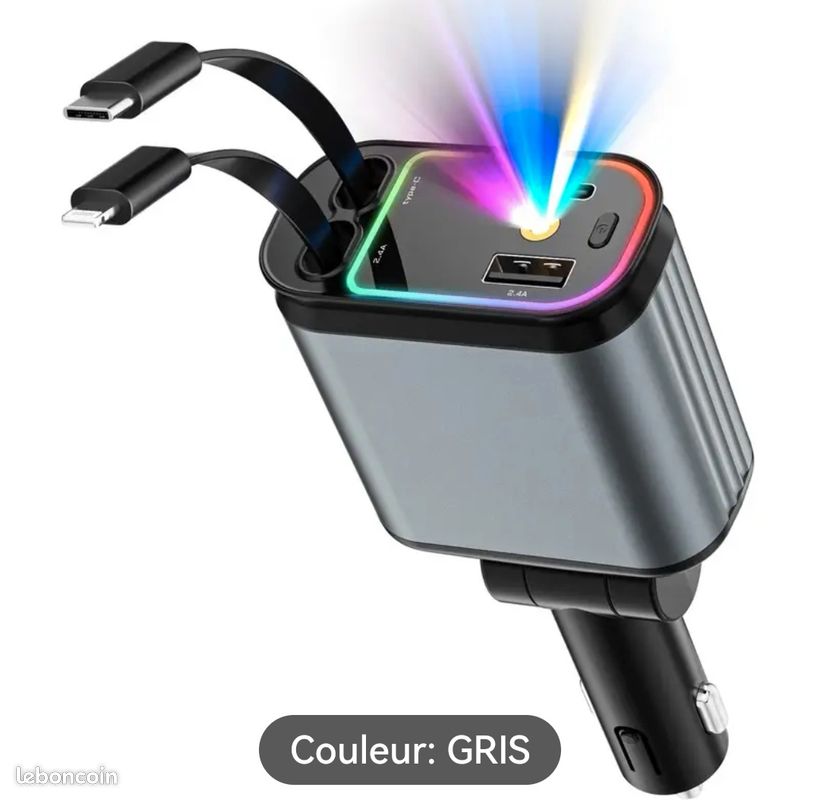 Chargeur De Voiture Pour Caméra Embarquée - Interface Mini Usb Et Micro Usb - Enregistreur De