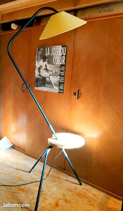 LAMPADAIRE 1950 en col de cygne et tablette palette de peintre (image 5)