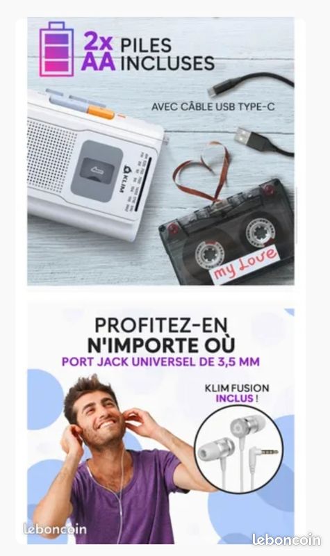 Lecteur/Enregistreur Cassette Grundig CR 550 - Avec Casque Et Câbles (Occasion)