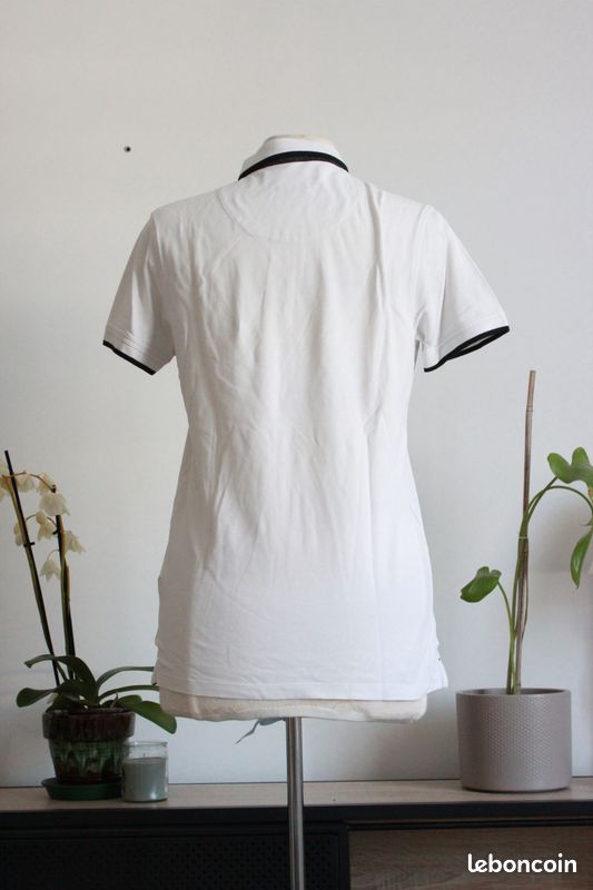 Haut / tee shirt / Polo à manches courtes blanc et bleu marine Jack & Jones Taille S (image 2)