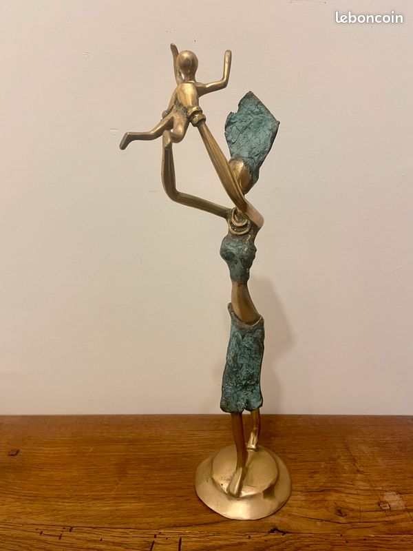Le sacrifice de la reine Pokou, sculture en bronze (image 3)