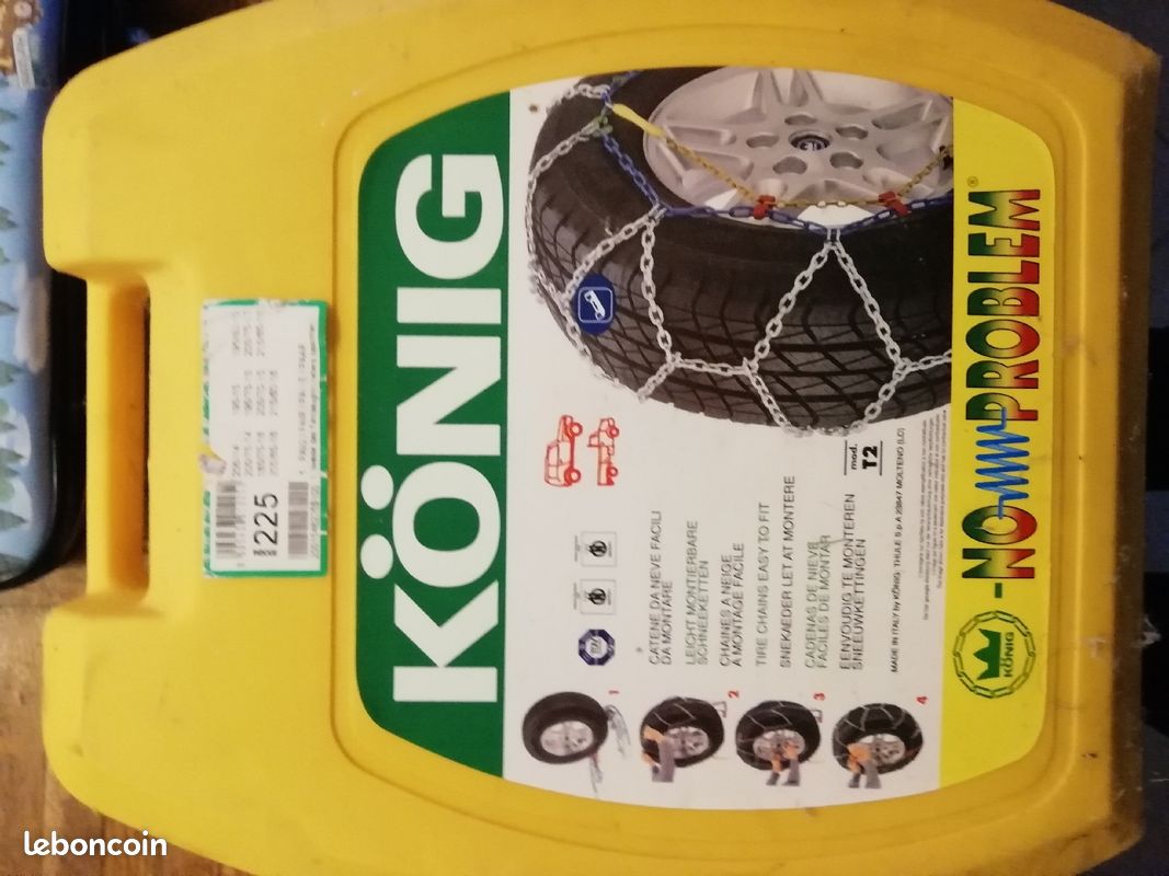 Chaine 205 60 R16 Chaînes à Neige Tourisme N°13 - Pour Pneus 225/55-18 | Métalliques 9mm - Sécurité Hiver Homologation TUV