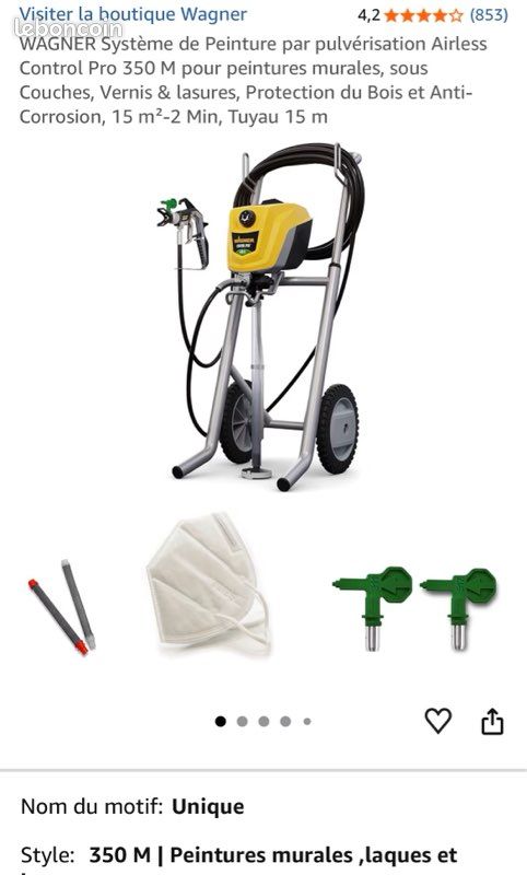 Pistolet peinture Wagner airless control pro 350m (image 2)