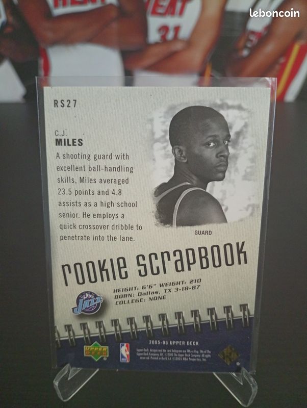 C.J. Miles â Utah Jazz đ 2005-06 Upper Deck â Rookie Scrapbook #RS27 (image 3)