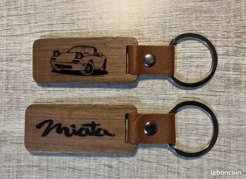 Porte-clés Officiel Mazda En Cuir Noir - Petit Ragoût De Conducteur - Porte-clés Voiture - Neuf