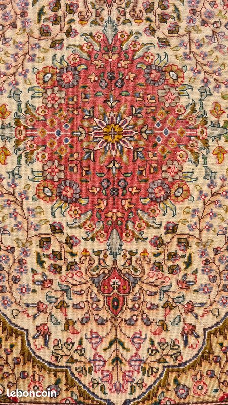 ANCIEN TAPIS PERSAN 80X60 TBE tissé main (image 1)