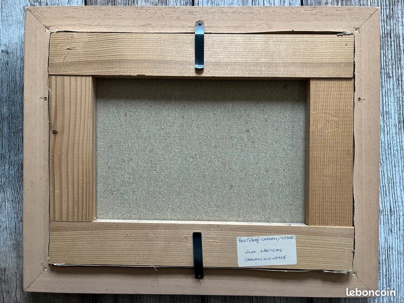 Tableau huile sur toile « vers l’étang « signé (image 7)