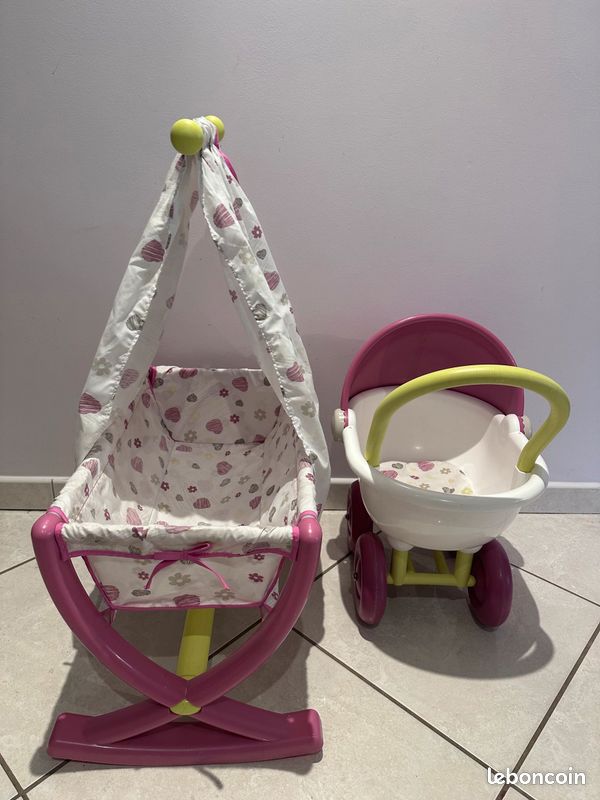 Lit bébé + landau SMOBY (image 1)