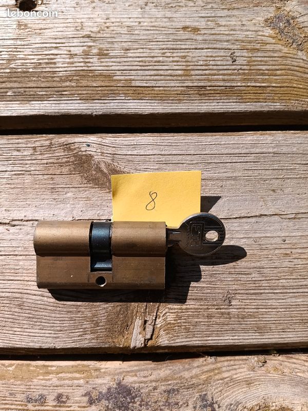 Cylindre De Serrure Eurolock - 90 Mm - Laiton - Avec 3 Clés - Occasion