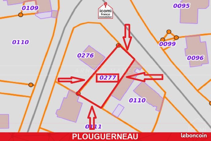 Terrain 350 m² Plouguerneau