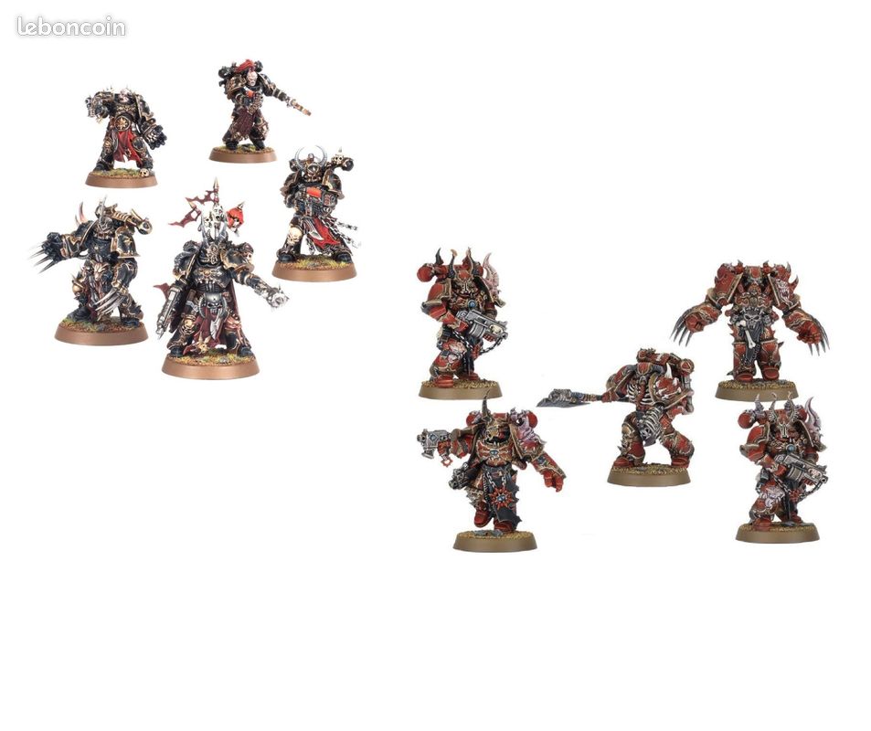Warhammer Chaos - Élus Du Chaos (Warriors Chosen Command) - 5 Figurines Métal