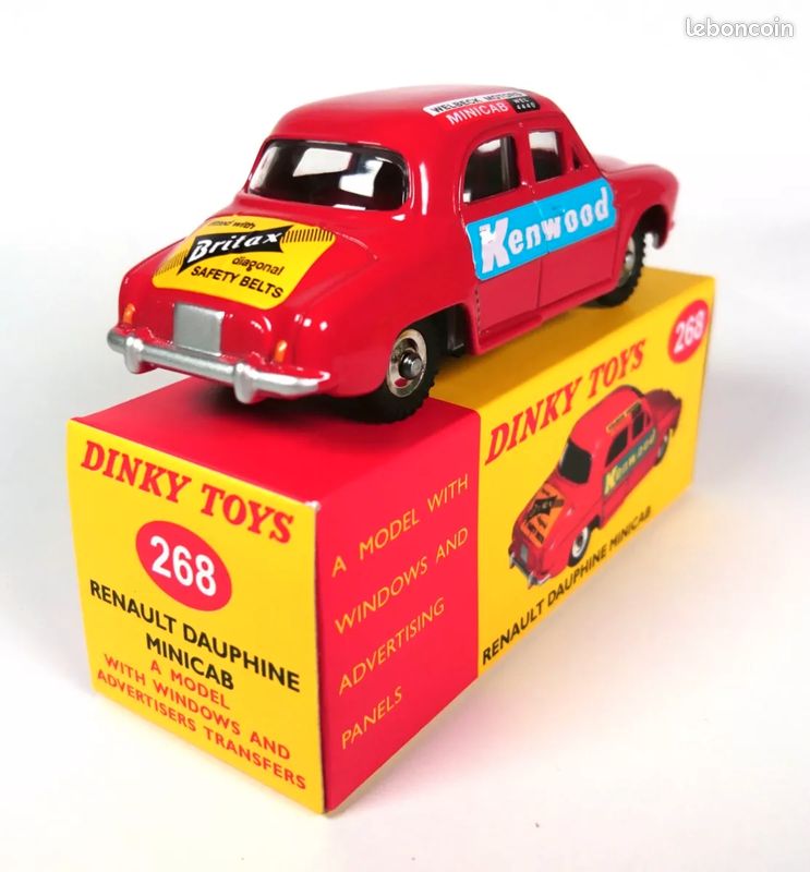 Dinky Toys N°268 Renault Dauphine Taxi Rouge 1/43 - Jamais Joué - Collection