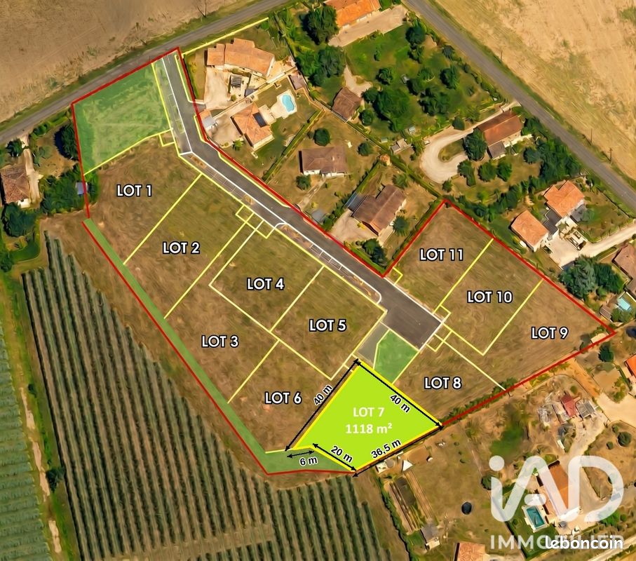Terrain 1118 m² · à Bressols · 1 118 m² · 119 000 €