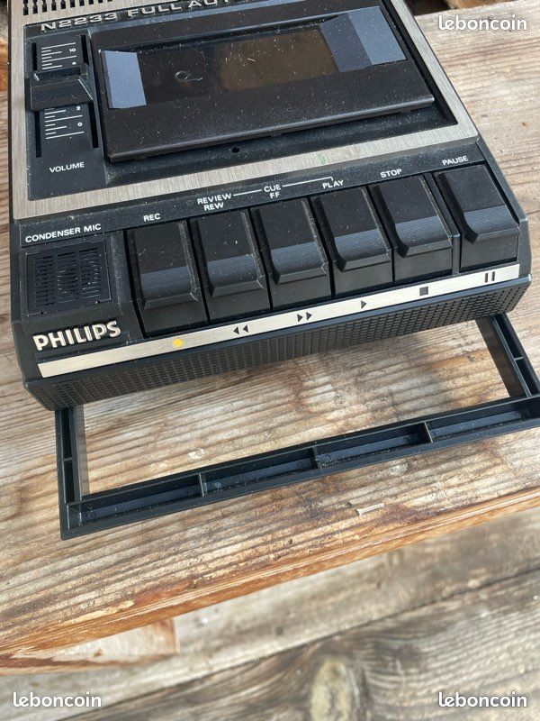 Magnétophone Philips N2233 – Lecteur Enregistreur Cassette Vintage – Fonctionnel