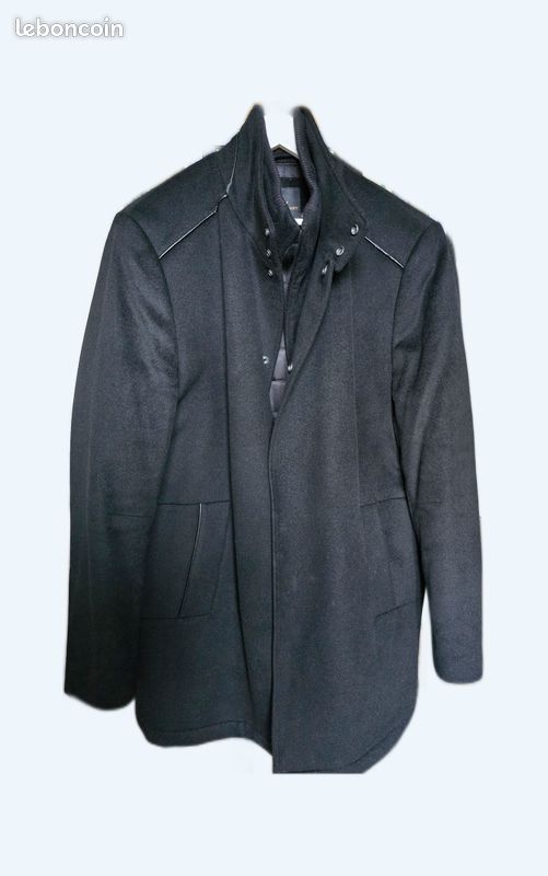 Manteau noir 100% laine Vêtements
