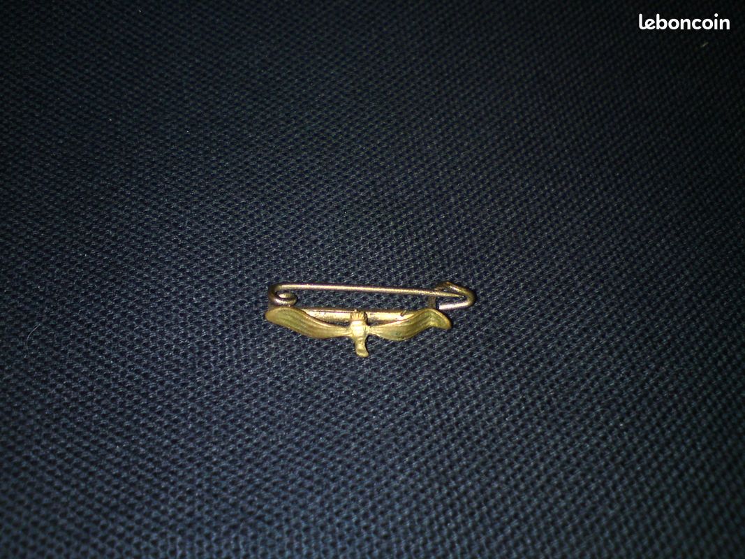 Broche ancienne 2 petites feuilles allongées: peut servir d'attache pour un col jabot (image 5)