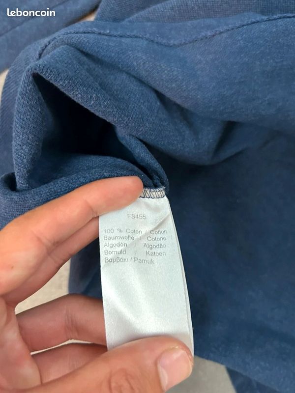 Polo Lacoste manche longue vintage devanlay bleu marine logo brodé 100% Cotton taille XL (image 7)