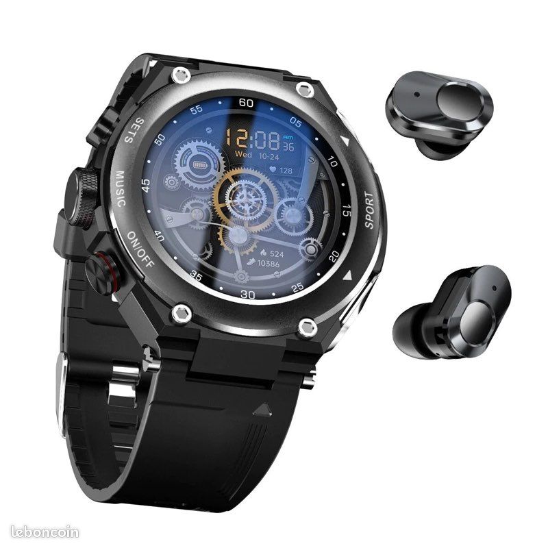 Montre connecté avec écouteurs intégrés (image 1)
