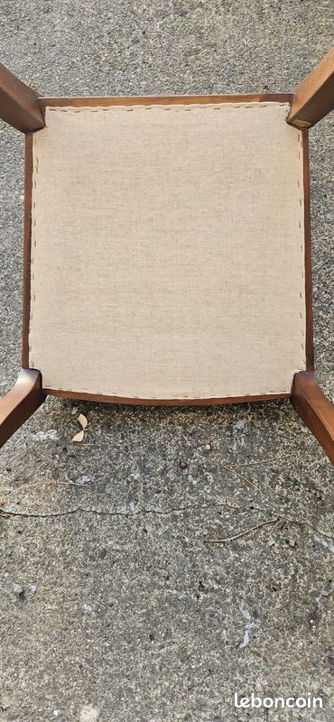 Chaise en bois assise velours vert (image 4)