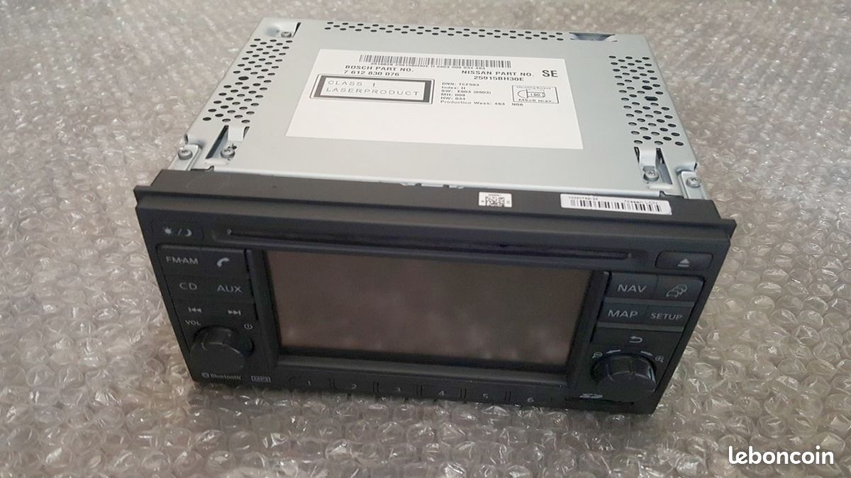 Radio tactile gps usb sd bluetooth nissan qashqai+2 juke note (image 3)