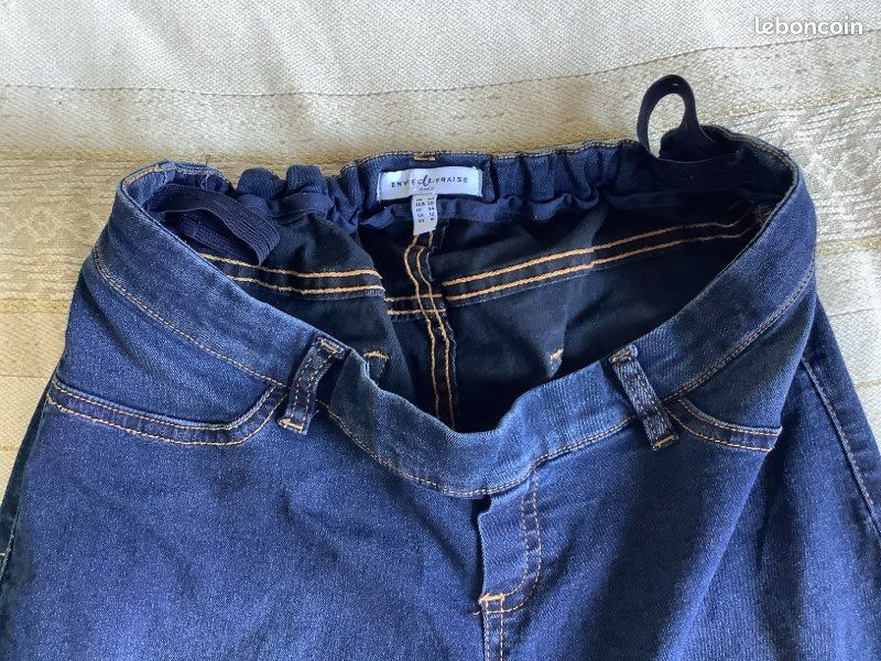 Pantalon De Grossesse Taille 38/40 - Style Chino Noir, Occasion Très Bon état