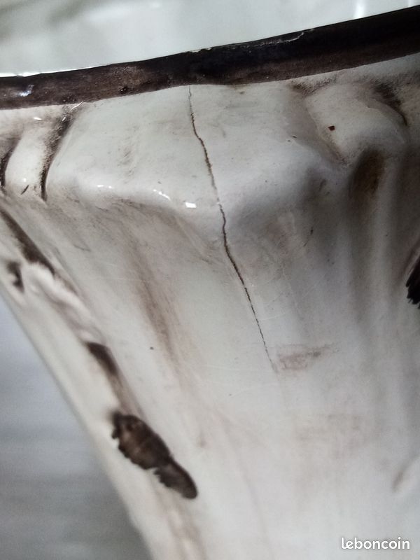 Ancien grand vase en céramique Italie Capodimonte (image 9)