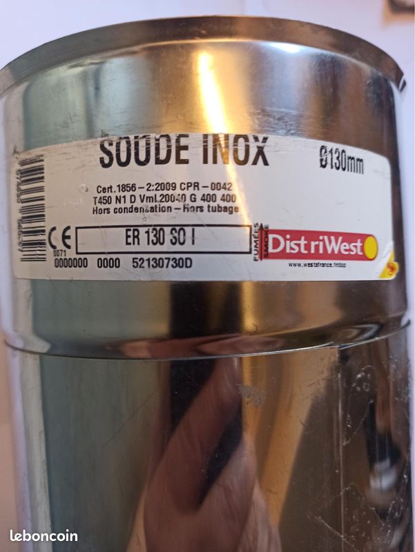 Manchon coulissant fumisterie inox diamètre 130 (image 1)