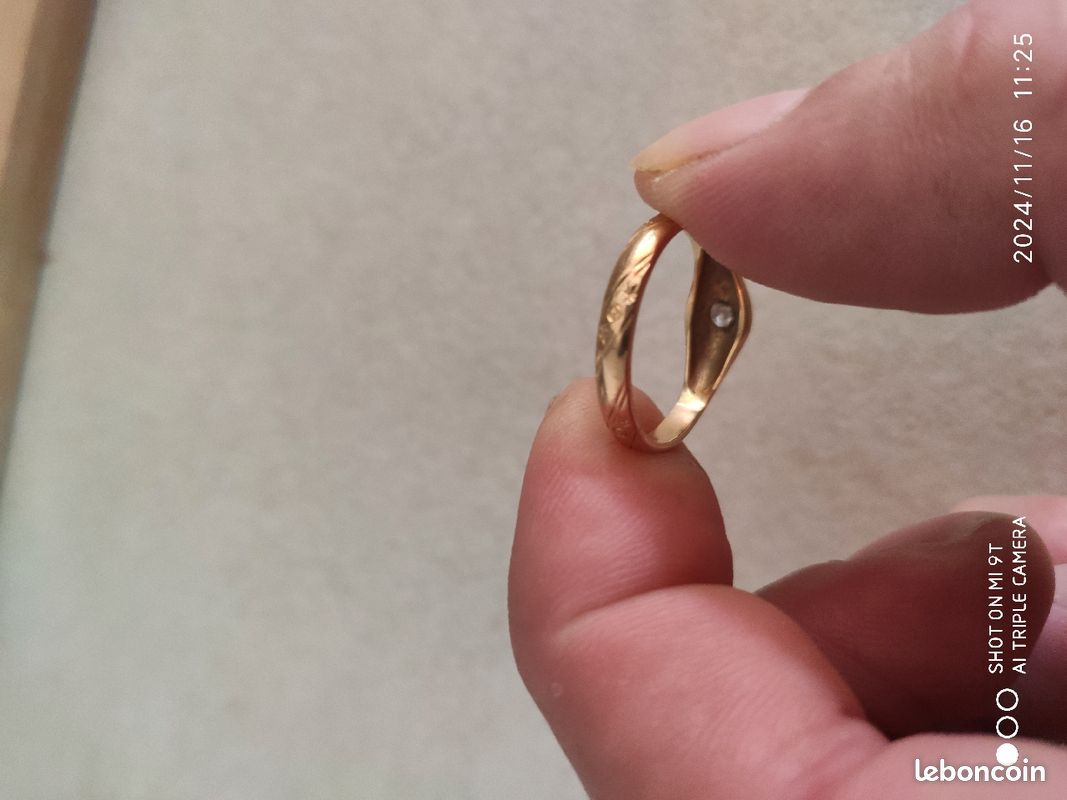 Bague or et diamant (image 2)
