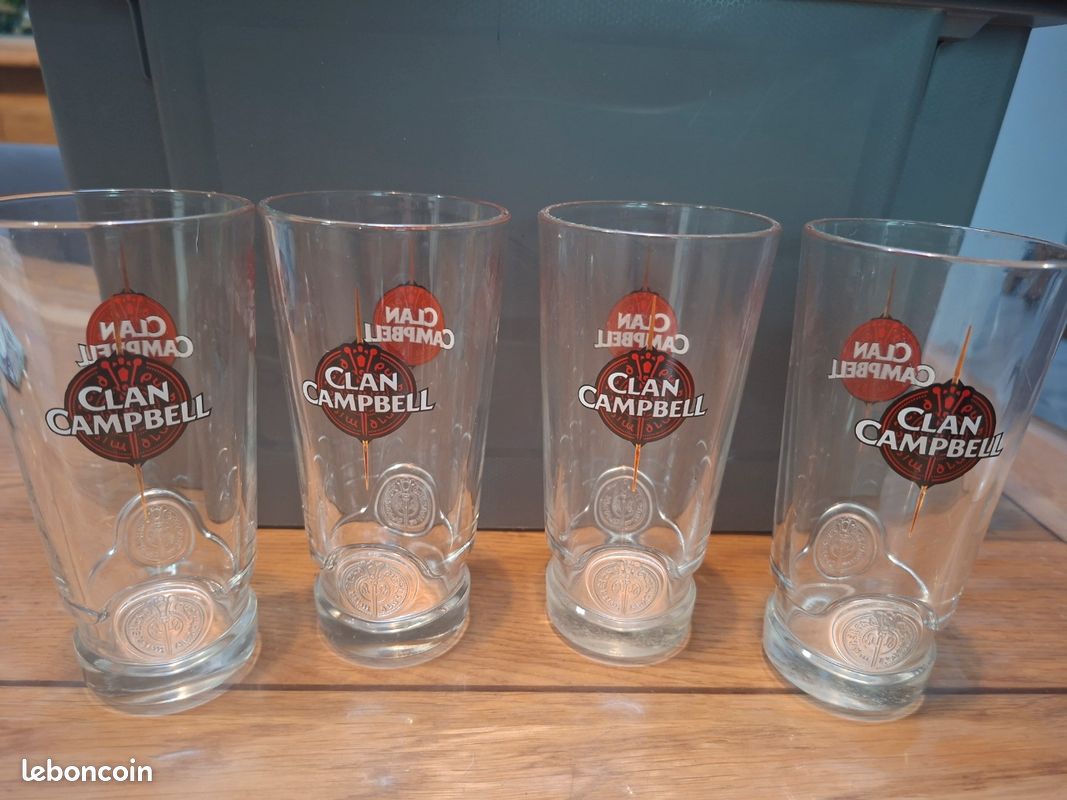 4 grand verres clan Campbell rare (image 1)