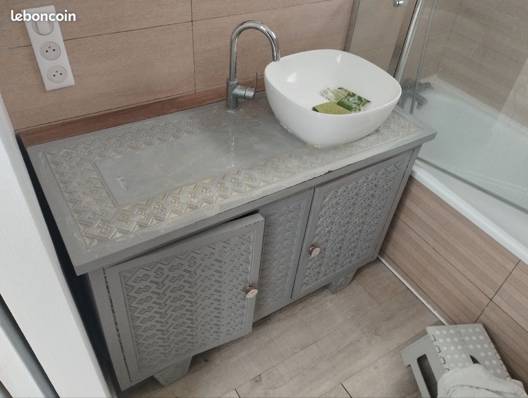Meuble vintage avec vasque (image 2)