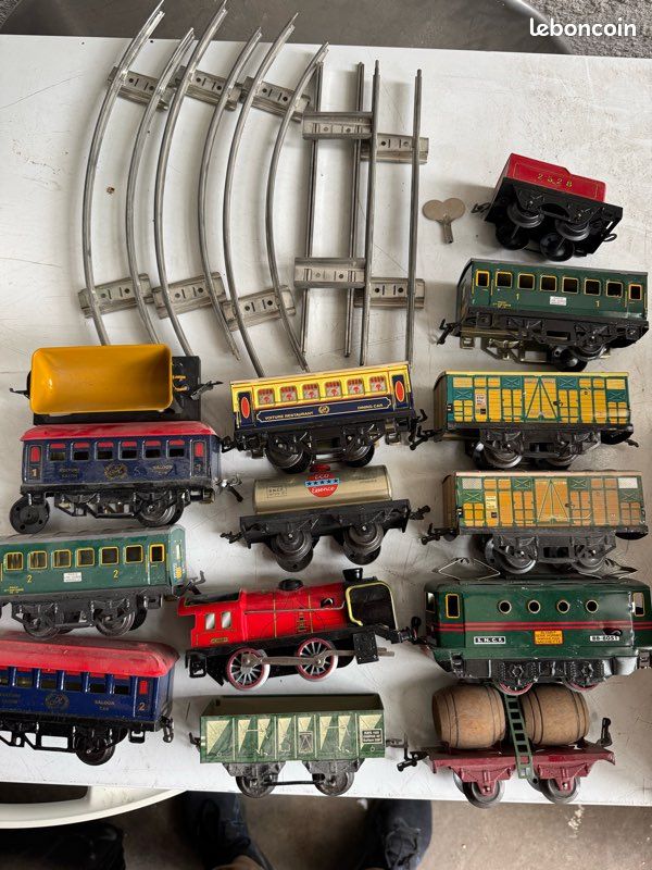 Lot Décors Gare Hornby Bing Meccano - Échelle O - Pièces Anciennes Pour Train