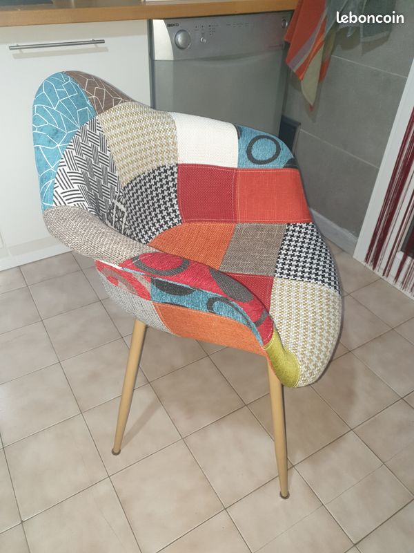 Fauteuil scandinave patchwork (image 2)