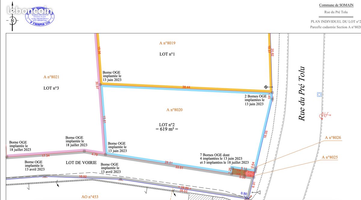 Terrain 619 m² · à Somain · 619 m² · 57 000 €