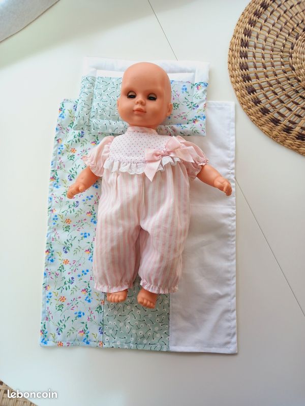 Couette et petit oreiller pour poupées pour lit et landau