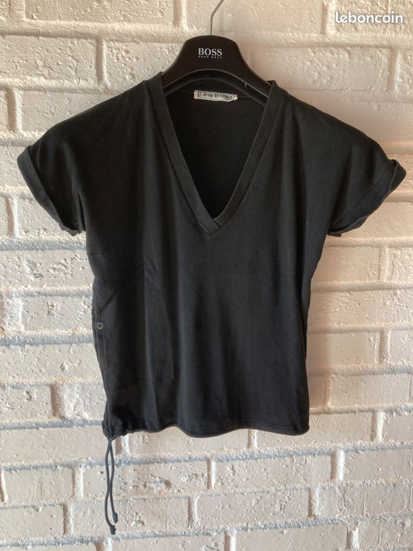 T-shirt noir vintage jean rychter paris années 70 (image 1)