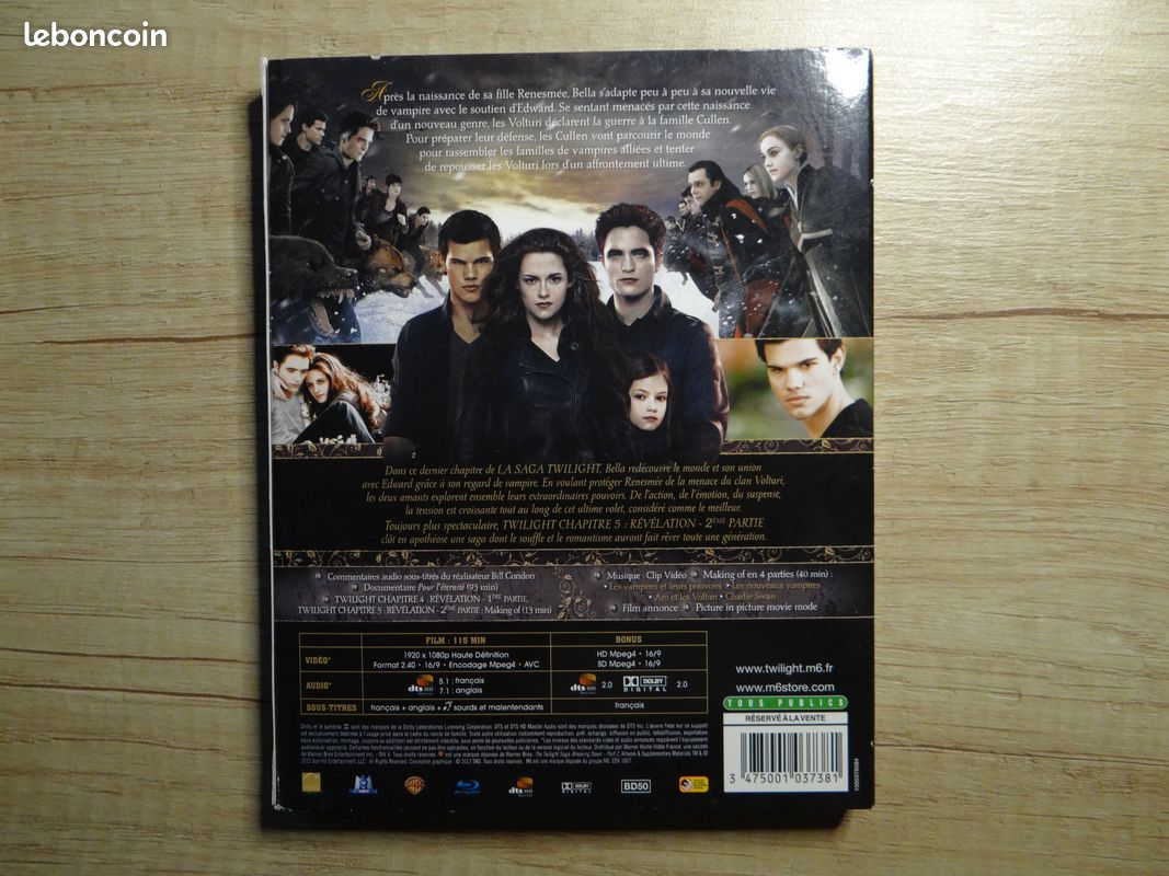 DVD "Twilight " chapitres 1,2,3,4,5 (image 8)