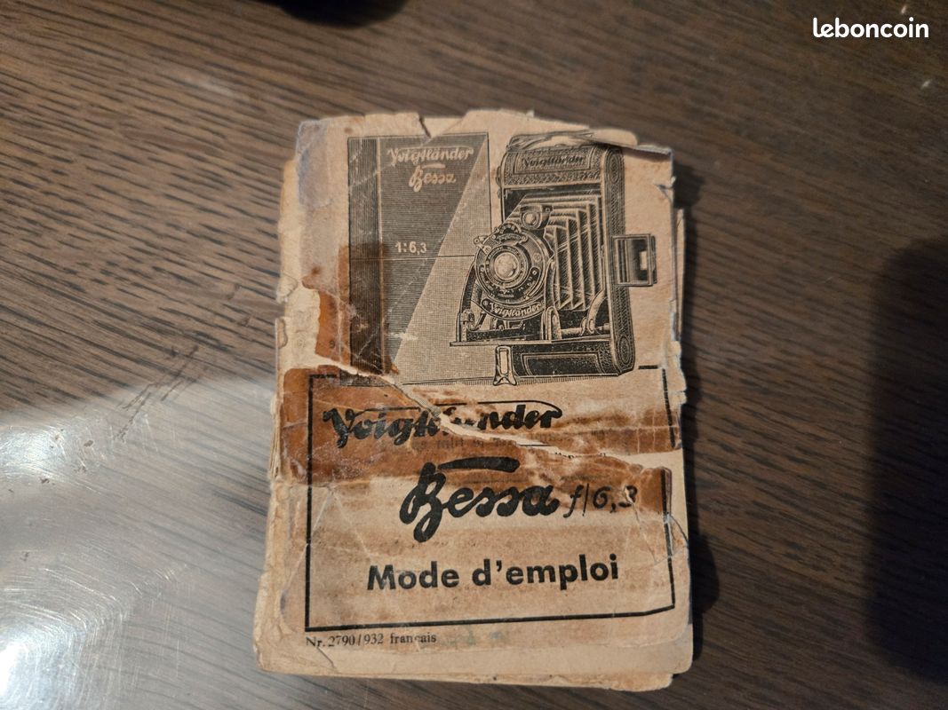 ANCIEN APPAREIL PHOTO A Soufflet Voigtlander Bessa – Antique Folding Camera EUR 10,00 - FR