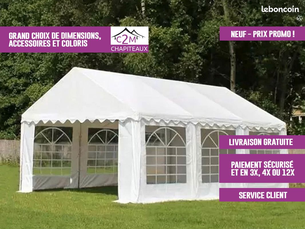 Barnum Chapiteau Tente de Réception - Dimension Au Choix - Produit Neuf (image 1)
