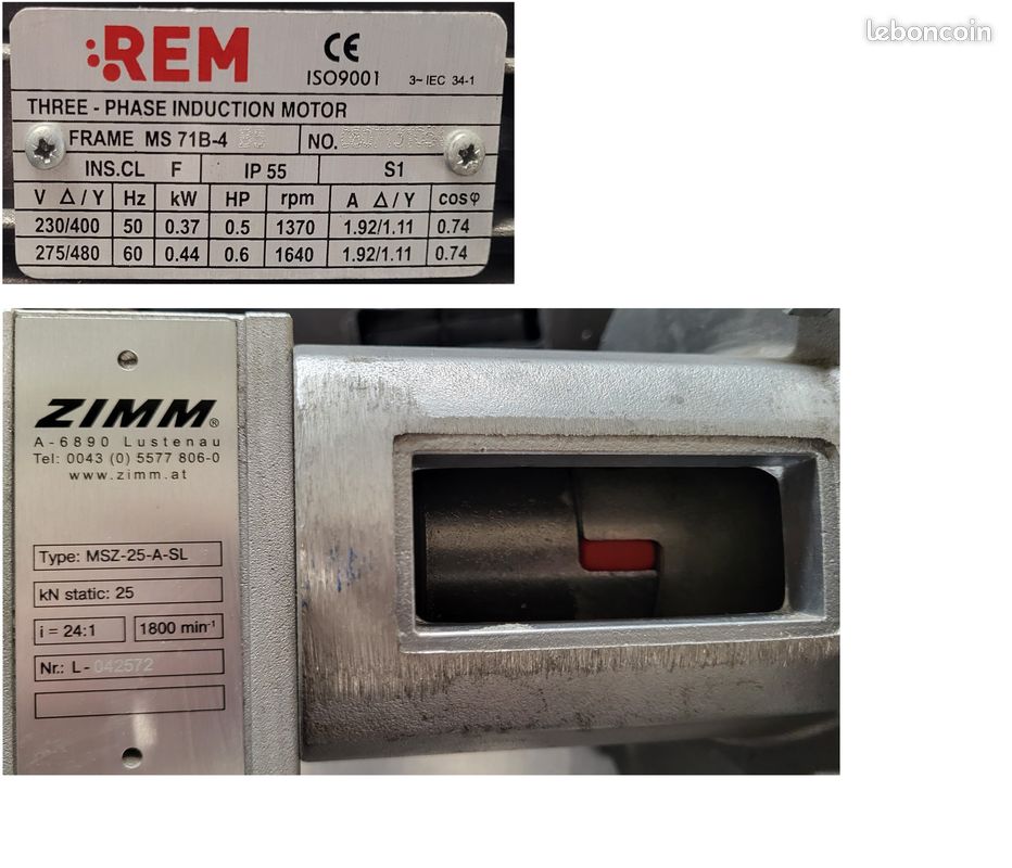 Moteur/réducteur vis trapézoïdale (image 3)